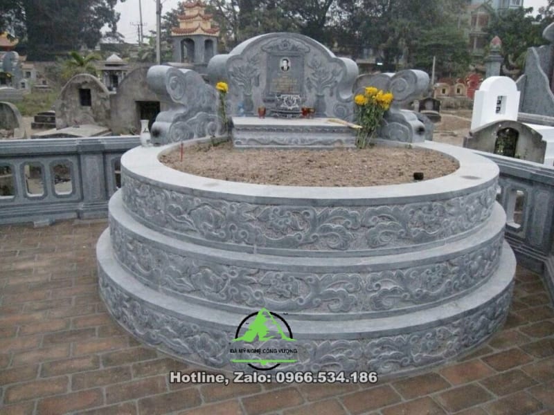 mộ đá tròn đẹp giá rẻ