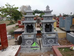 mộ đá 3 mái mẫu 03 2