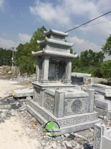 mộ đá 3 mái mẫu 04