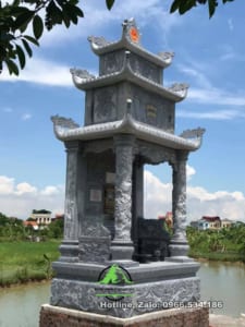 mộ đá 3 mái mẫu 05