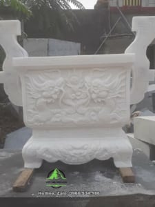 lư hương đá vuông nguyên khối